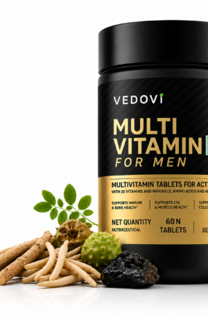 Multivitamin for Men | 26 Essential Vitamins, Minerals & Amino Acids | Daily Energy, Immunity & Muscle Support | 60 Tablets